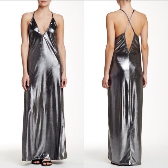American Apparel | Dresses | Nwt American Apparel Metallic Jersey Maxi Dress  | Poshmark